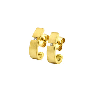 Brillantohrstecker aus 750 Gelbgold, nachhaltiger second-hand Schmuck perfekt aufgearbeitet