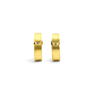 Brillantohrstecker aus 750 Gelbgold, nachhaltiger second-hand Schmuck perfekt aufgearbeitet