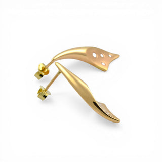 Brillantohrstecker aus 585 Gelbgold, nachhaltiger second hand Schmuck perfekt aufgearbeitet