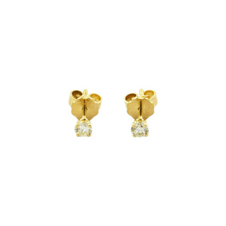 Brillantohrstecker aus 750 Gelbgold, nachhaltiger second-hand Schmuck perfekt aufgearbeitet