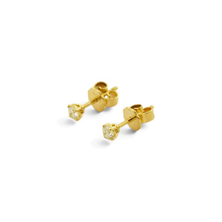 Brillantohrstecker aus 750 Gelbgold, nachhaltiger second-hand Schmuck perfekt aufgearbeitet