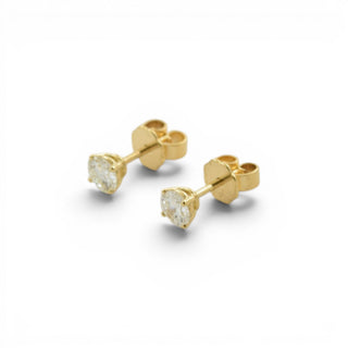 Brillantohrstecker aus 750 Gelbgold, nachhaltiger second-hand Schmuck perfekt aufgearbeitet