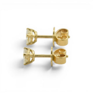 Brillantohrstecker aus 750 Gelbgold, nachhaltiger second-hand Schmuck perfekt aufgearbeitet