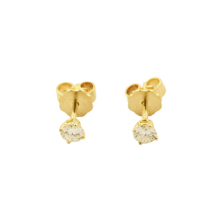 Brillantohrstecker aus 750 Gelbgold, nachhaltiger second-hand Schmuck perfekt aufgearbeitet
