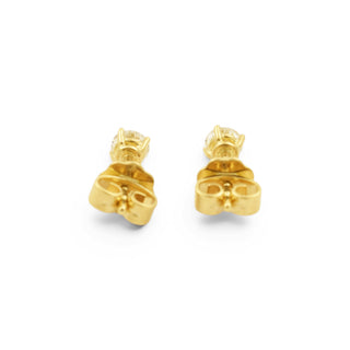 Brillantohrstecker aus 750 Gelbgold, nachhaltiger second-hand Schmuck perfekt aufgearbeitet