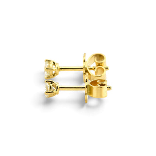 Brillantohrstecker aus 750 Gelbgold, nachhaltiger second-hand Schmuck perfekt aufgearbeitet