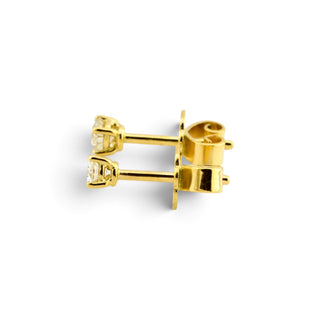 Brillantohrstecker aus 750 Gelbgold, nachhaltiger second-hand Schmuck perfekt aufgearbeitet