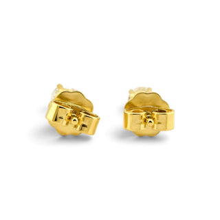 Brillantohrstecker aus 750 Gelbgold, nachhaltiger second-hand Schmuck perfekt aufgearbeitet