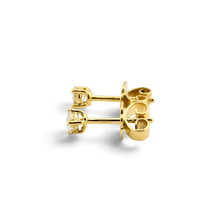 Brillantohrstecker aus 750 Gelbgold, nachhaltiger second-hand Schmuck perfekt aufgearbeitet