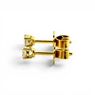 Brillantohrstecker aus 750 Gelbgold, nachhaltiger second-hand Schmuck perfekt aufgearbeitet