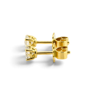 Brillantohrstecker aus 750 Gelbgold, nachhaltiger second-hand Schmuck perfekt aufgearbeitet