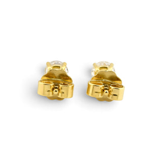 Brillantohrstecker aus 750 Gelbgold, nachhaltiger second-hand Schmuck perfekt aufgearbeitet