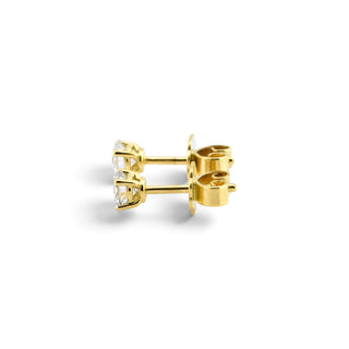 Brillantohrstecker aus 750 Gelbgold, nachhaltiger second-hand Schmuck perfekt aufgearbeitet