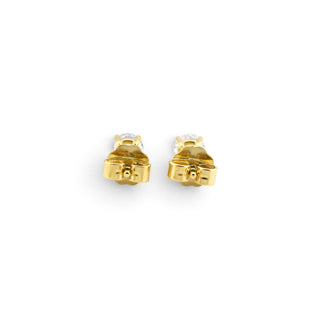 Brillantohrstecker aus 750 Gelbgold, nachhaltiger second-hand Schmuck perfekt aufgearbeitet