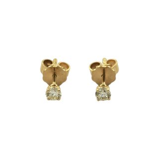 Brillantohrstecker aus 750 Gelbgold, nachhaltiger second-hand Schmuck perfekt aufgearbeitet