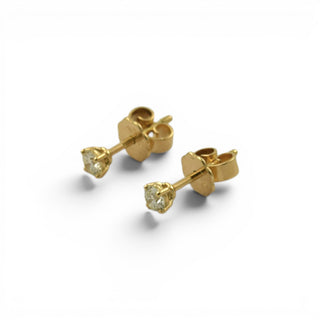 Brillantohrstecker aus 750 Gelbgold, nachhaltiger second-hand Schmuck perfekt aufgearbeitet