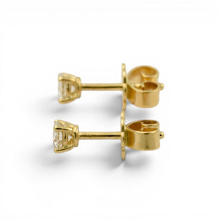 Brillantohrstecker aus 750 Gelbgold, nachhaltiger second-hand Schmuck perfekt aufgearbeitet