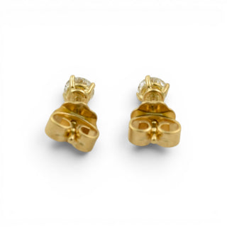 Brillantohrstecker aus 750 Gelbgold, nachhaltiger second-hand Schmuck perfekt aufgearbeitet