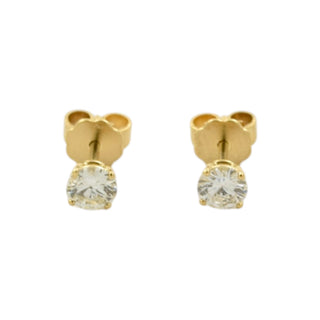 Brillantohrstecker aus 750 Gelbgold, nachhaltiger second-hand Schmuck perfekt aufgearbeitet