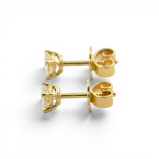 Brillantohrstecker aus 750 Gelbgold, nachhaltiger second-hand Schmuck perfekt aufgearbeitet