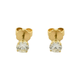 Brillantohrstecker aus 750 Gelbgold, nachhaltiger second-hand Schmuck perfekt aufgearbeitet