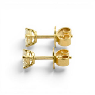 Brillantohrstecker aus 750 Gelbgold, nachhaltiger second-hand Schmuck perfekt aufgearbeitet
