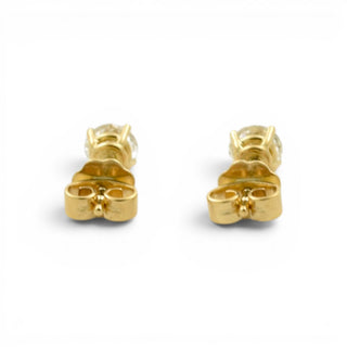 Brillantohrstecker aus 750 Gelbgold, nachhaltiger second-hand Schmuck perfekt aufgearbeitet
