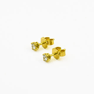 Brillantohrstecker aus 585 Gelbgold, nachhaltiger second hand Schmuck perfekt aufgearbeitet
