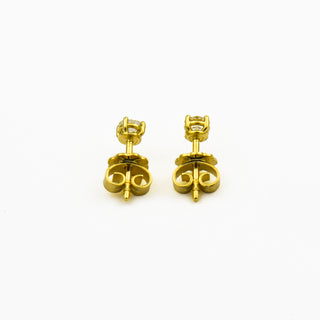 Brillantohrstecker aus 585 Gelbgold, nachhaltiger second hand Schmuck perfekt aufgearbeitet