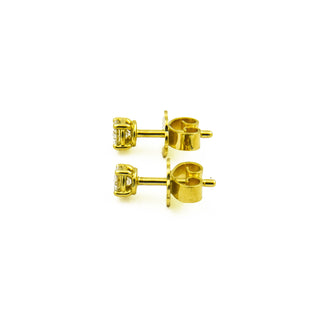 Brillantohrstecker aus 585 Gelbgold, nachhaltiger second hand Schmuck perfekt aufgearbeitet