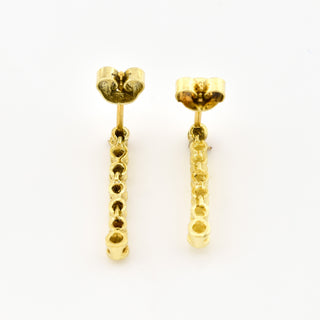 Diamantohrstecker aus 585 Gelbgold, nachhaltiger second hand Schmuck perfekt aufgearbeitet