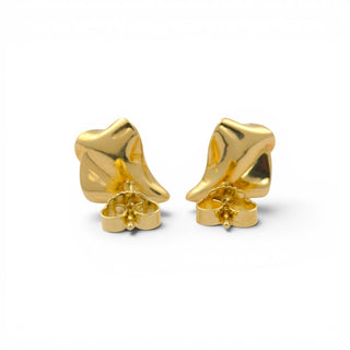 Diamantohrstecker aus 585 Gelbgold, nachhaltiger second hand Schmuck perfekt aufgearbeitet