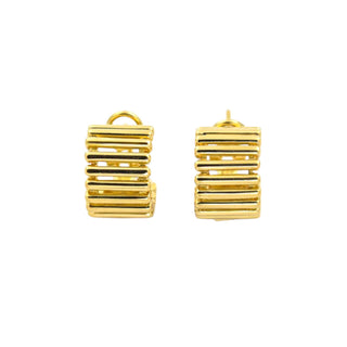 Ohrstecker mit Clipmechanik aus 750 Gelbgold, nachhaltiger second hand Schmuck perfekt aufgearbeitet