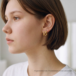 Ohrstecker aus 585 Gelbgold, nachhaltiger second-hand Schmuck perfekt aufgearbeitet