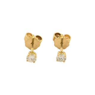 Brillantohrstecker aus 750 Gelbgold, nachhaltiger second-hand Schmuck perfekt aufgearbeitet