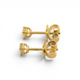 Brillantohrstecker aus 750 Gelbgold, nachhaltiger second-hand Schmuck perfekt aufgearbeitet