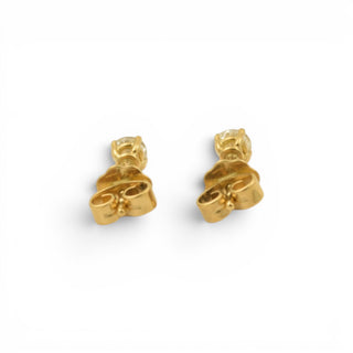 Brillantohrstecker aus 750 Gelbgold, nachhaltiger second-hand Schmuck perfekt aufgearbeitet