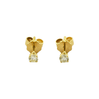Brillantohrstecker aus 750 Gelbgold, nachhaltiger second-hand Schmuck perfekt aufgearbeitet