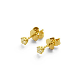 Brillantohrstecker aus 750 Gelbgold, nachhaltiger second-hand Schmuck perfekt aufgearbeitet