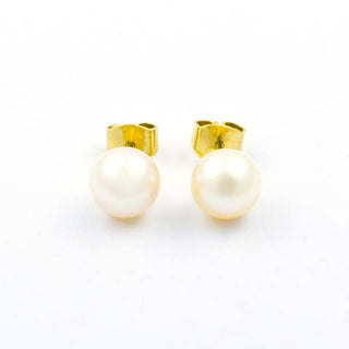 Perlenohrstecker aus 585 Gelbgold, nachhaltiger second hand Schmuck perfekt aufgearbeitet