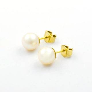 Perlenohrstecker aus 585 Gelbgold, nachhaltiger second hand Schmuck perfekt aufgearbeitet