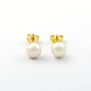 Perlenohrstecker aus 585 Gelbgold, nachhaltiger second hand Schmuck perfekt aufgearbeitet