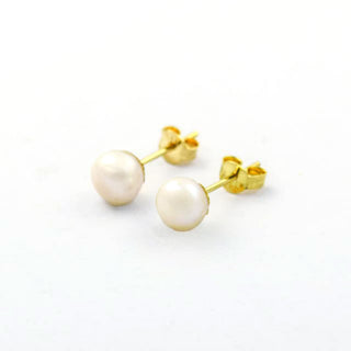 Perlenohrstecker aus 585 Gelbgold, nachhaltiger second hand Schmuck perfekt aufgearbeitet