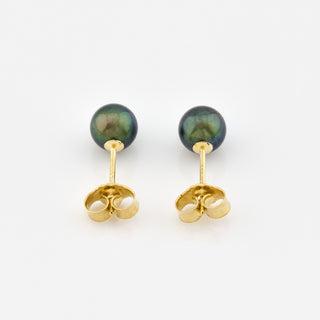 Perlenohrstecker aus 585 Gelbgold, nachhaltiger second hand Schmuck perfekt aufgearbeitet