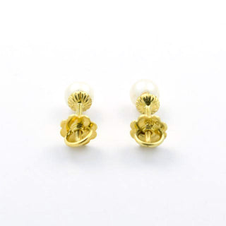 Perlenohrstecker aus 585 Gelbgold, nachhaltiger second hand Schmuck perfekt aufgearbeitet