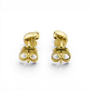 Perlenohrstecker aus 585 Gelbgold mit Diamant, nachhaltiger second-hand Schmuck perfekt aufgearbeitet