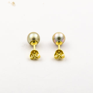 Perlohrstecker aus 585 Gelbgold, nachhaltiger second hand Schmuck perfekt aufgearbeitet