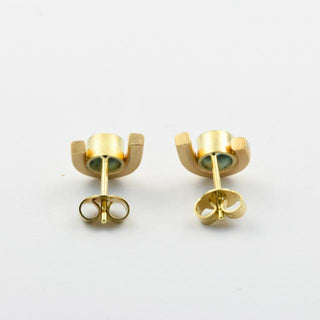 Ohrstecker aus 585 Gelbgold mit Topas, nachhaltiger second hand Schmuck perfekt aufgearbeitet