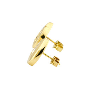 Brillantohrstecker aus 585 Gelb- und Weißgold, nachhaltiger second hand Schmuck perfekt aufgearbeitet