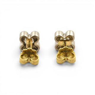 Brillantohrstecker aus 750 Gelb- und Weißgold, nachhaltiger second-hand Schmuck perfekt aufgearbeitet